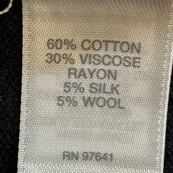 J. Jill cardigan sweater black long sleeve open front draping hip length Sz XL - Picture 6 of 6